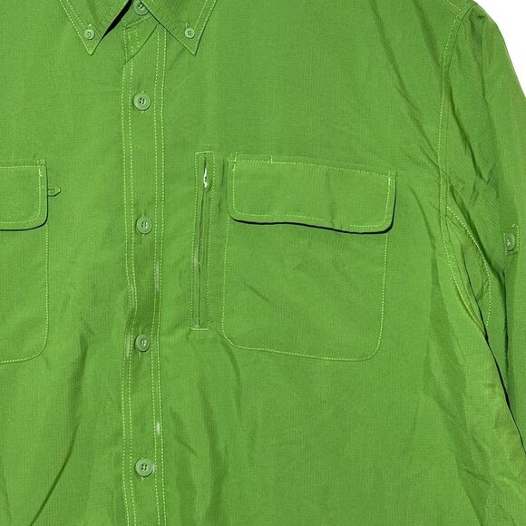 Duluth Trading CoolPlus Vented Fishing Shirt Men’s 3XL Green Long Sleeve EUC - Picture 3 of 9